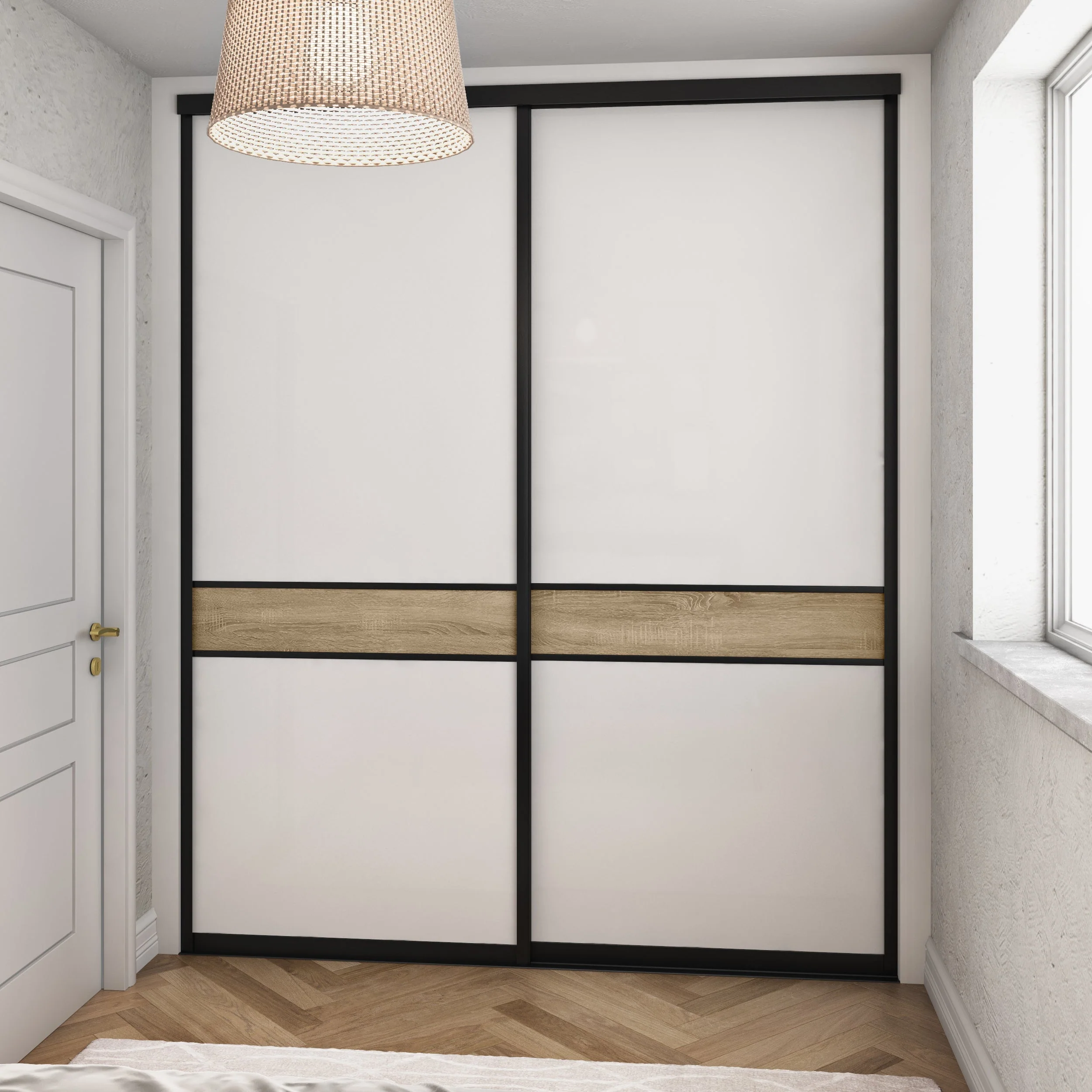 Two Panel Sliding Door Wardrobe Kits